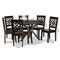 Baxton Studio Ela Modern and Contemporary Dark Brown Finished Wood 7-Piece Dining Set 183-11430-10894-Zoro - alternate 8